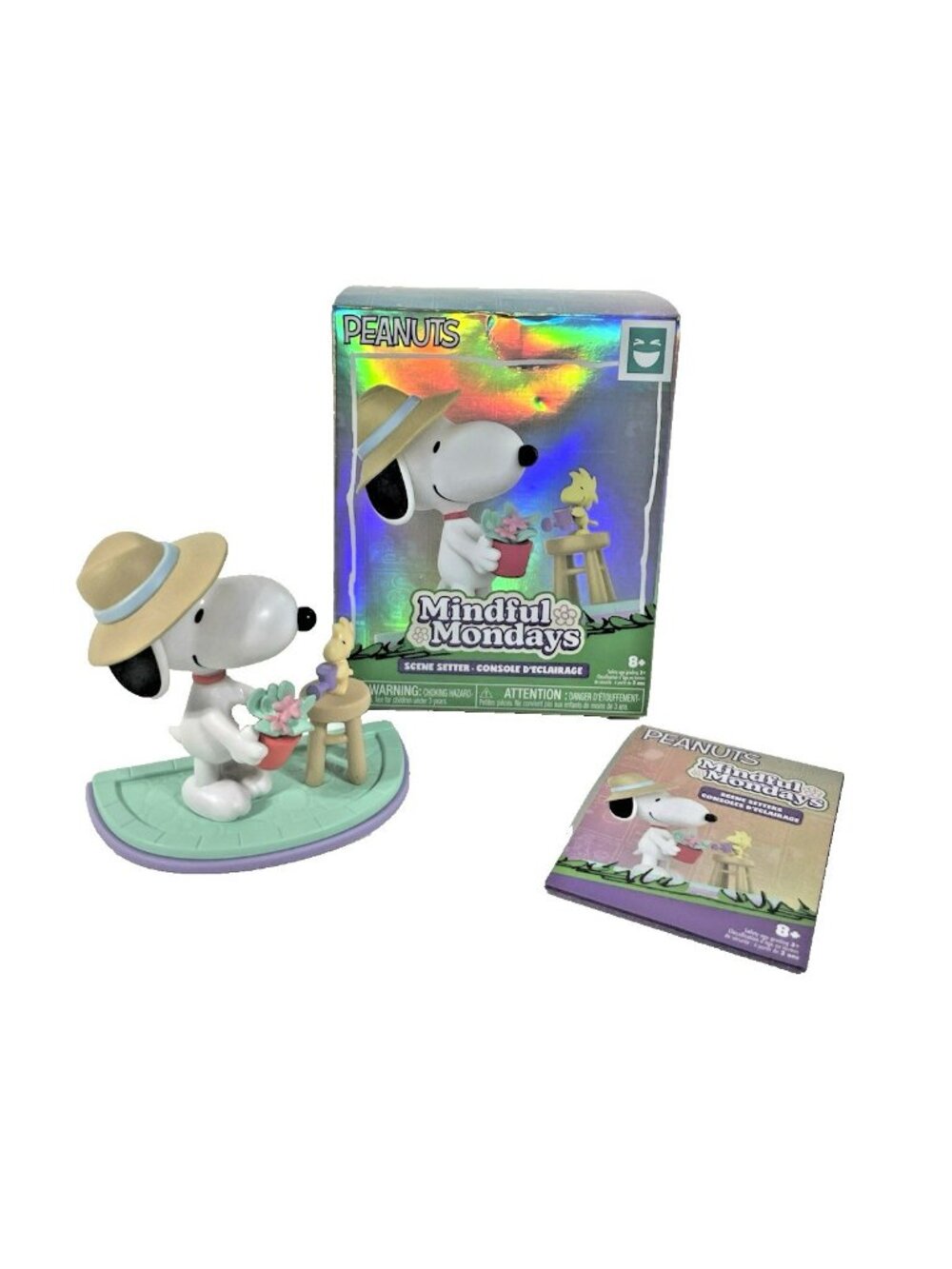 HAPPY HAUL Peanuts Mindful Mondays Snoopy & Woodstock Gardening Figure NEW
